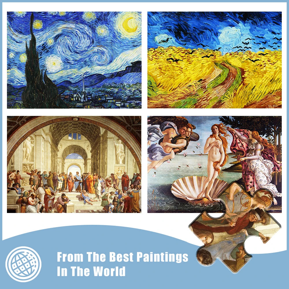 MaxRenard Jigsaw Puzzle 1000 Pieces The School of Athens Raphael Environmentally Friendly Paper Christmas Gift Toy