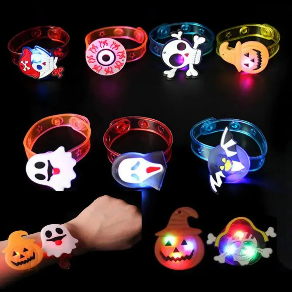 Glowing Halloween Bracelets & Rings for Kids - 12-36 Pcs Party Favor Set | Glow in Dark Toys