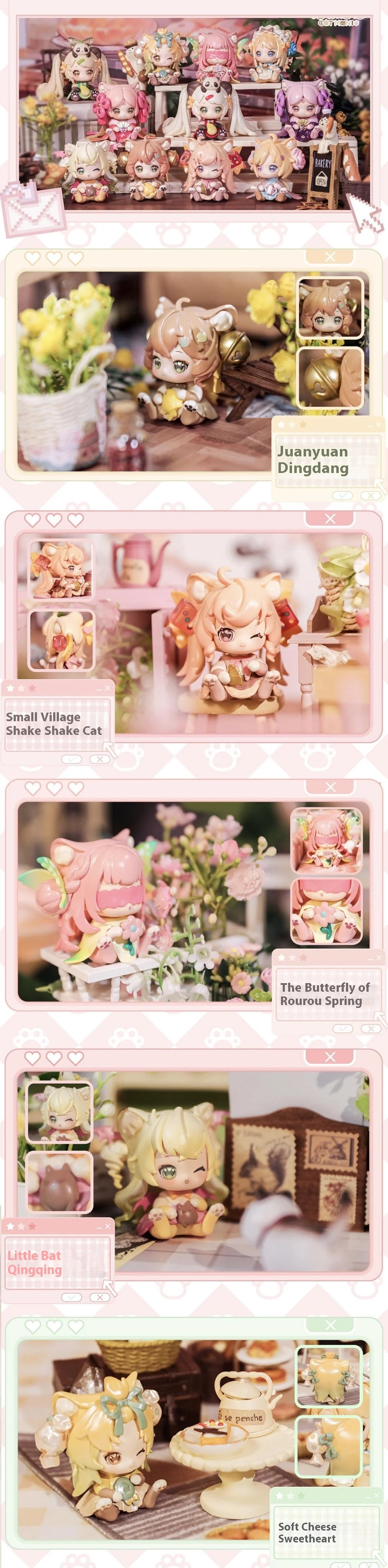 Heißes Original Moni Katzen-Kätzchen-Überraschungsbox-Tischdisplay – ein Überraschungsspielzeug für das Geburtstagsgeschenk für Mädchen – süß und kawaii