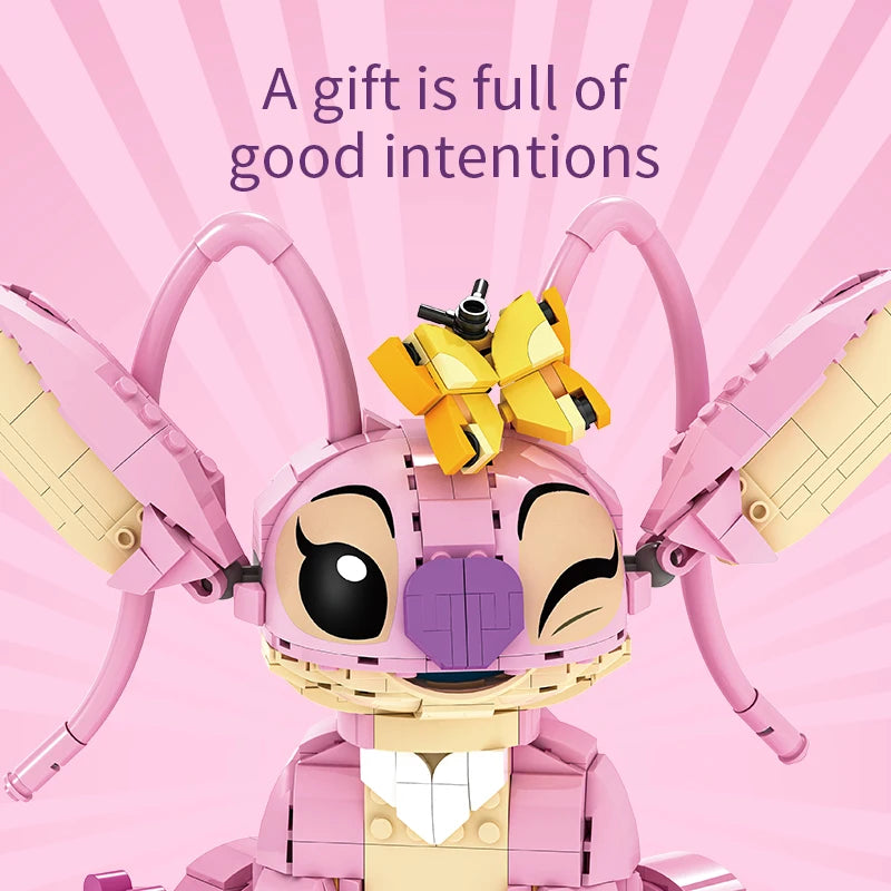 Disney Stitch Building Blocks Set - 784 Pieces Angel Compatible Building Bricks Toy Gift