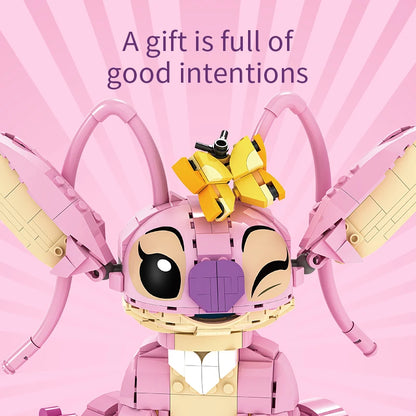 Disney Stitch Building Blocks Set - 784 Pieces Angel Compatible Building Bricks Toy Gift