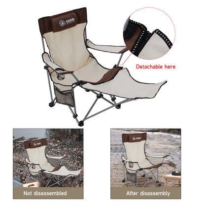 【Breeins】Portable adjustable folding camping chair, lightweight travel, fishing chair, beach chair, suitable for grassland