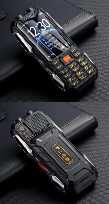 Q9 GSM 2G Network Mobile Phone 4 SIM Cards Rugged Bar Cellphone 3.5Inch HD Display Big Battery Loud Voice For Elderly