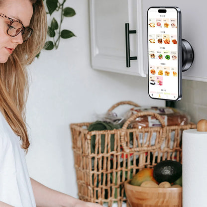 Magnetische Saugnapf-Telefonhalterung für iPhone 16 15 14 Pro Max, 360° verstellbarer Vakuum-Telefonhalter für Auto/Spiegel/glatte Oberfläche