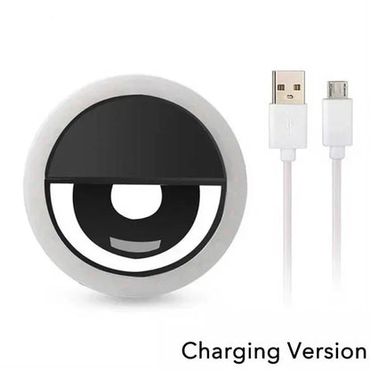 Led Selfie Ring Light Portable USB Charge Phone Lens Lamp Mobile Phone Live Broadcast Video Selfie Fill Light for All Smartphone