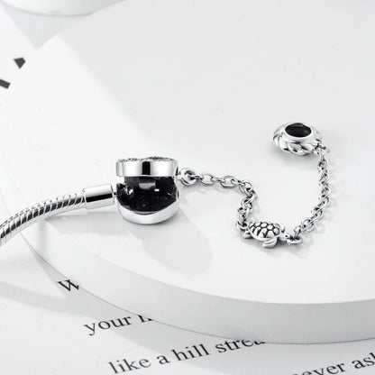 925 Sterling Silver Charm Bracelet - Leaf, Clover, Butterfly & Heart Design | 17-20cm Adjustable