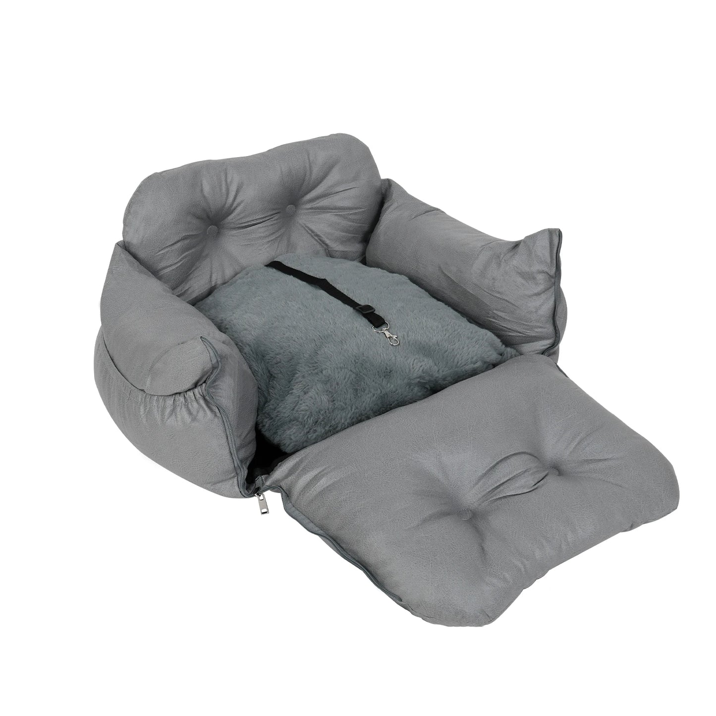 Dog Car Seat with Safety Belt Pet Animal Booster Nest Cushion Washable Dogs Cats Sofa Bedding Travel Mattress