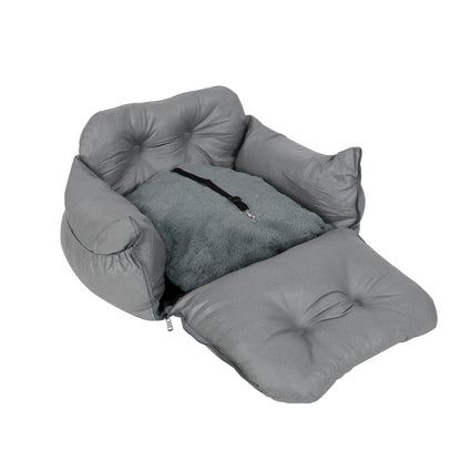 Dog Car Seat with Safety Belt Pet Animal Booster Nest Cushion Washable Dogs Cats Sofa Bedding Travel Mattress