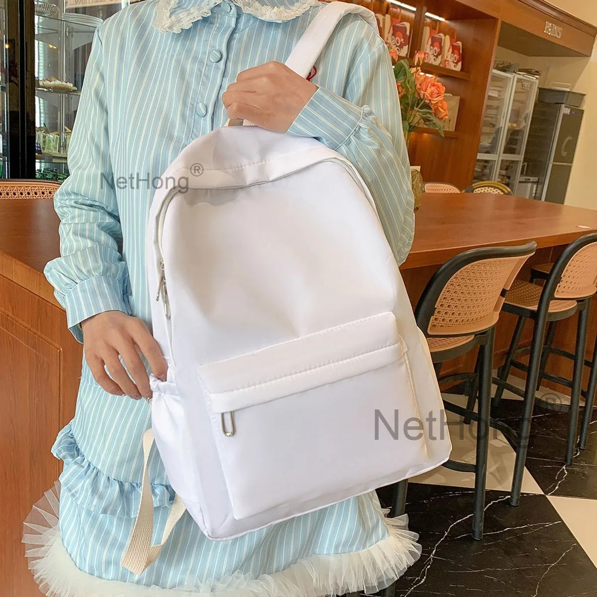 Girls Boys School Bag Rucksack Backpack for Laptop/Travel/Work Plain Bag New~