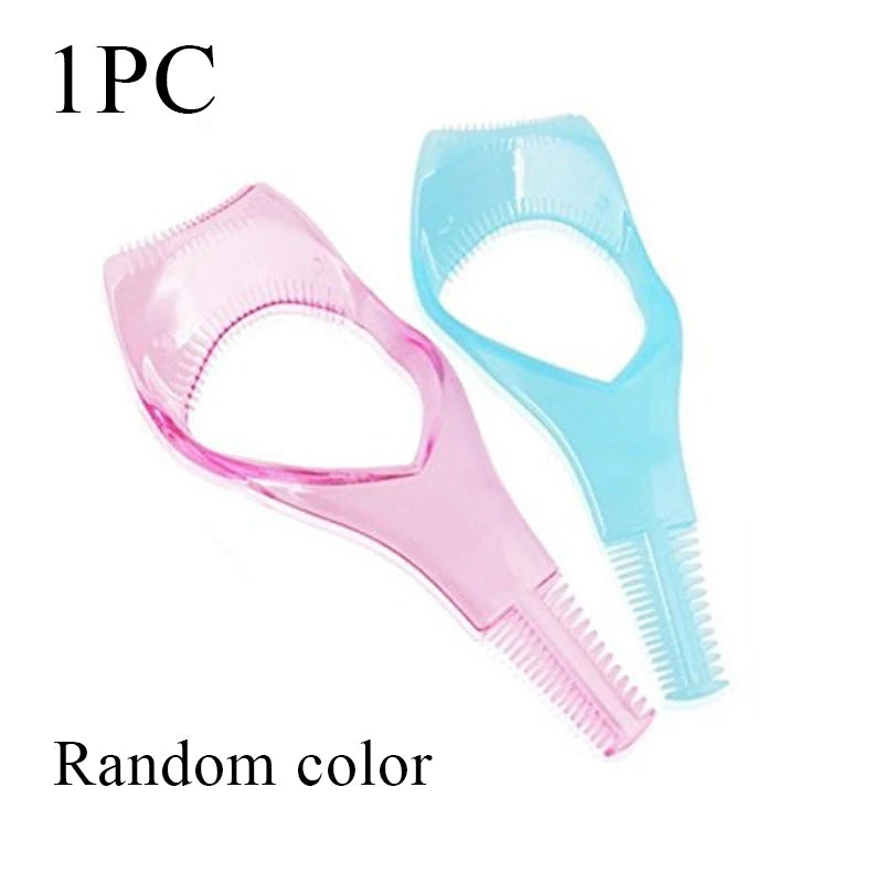 3 In 1 Mascara Applicator Shield Multi-function Mascara Helper Eyelash Curler Applicator Comb Guide Helper Creative Makeup Tool
