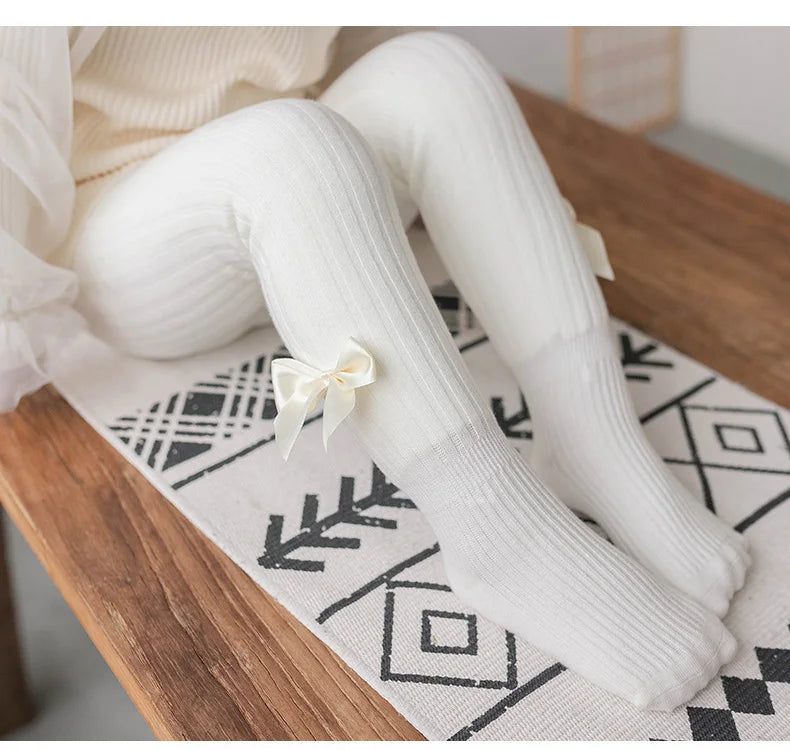 Winter Velvet Warm Tights For Girls Winter Cute Bowknot Cotton Children Pantyhose Newborn Toddler Baby Girls Tights 0 To 10 Yrs