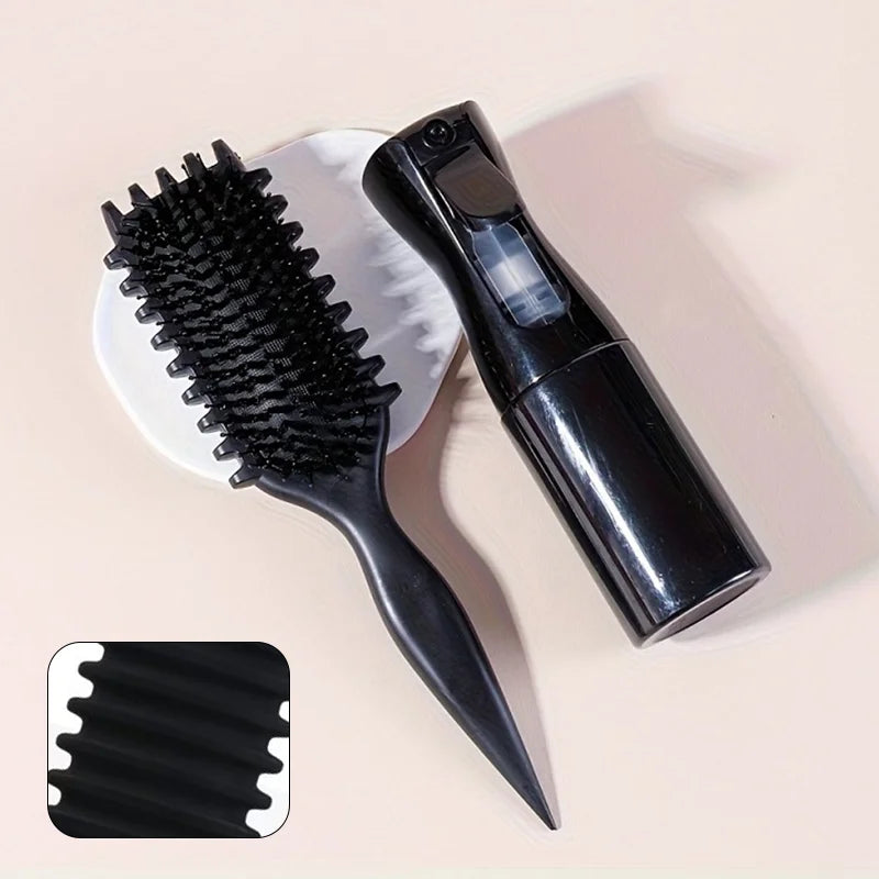 1/2pcs Hair Beauty Set Detangling Candy Brush with Continuous Spray Bottle Soft Curly Hair Care Brush Kit Salon Styling Tools