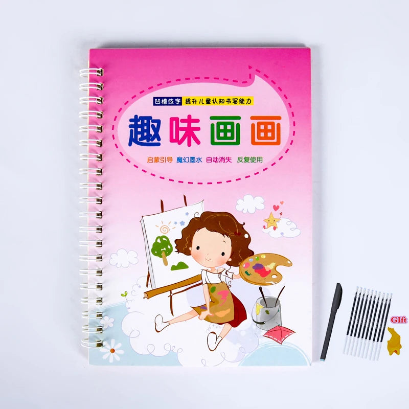 Magic Practice Learning Numbers In English Painting Practice Art Book Baby Copybook For Calligraphy Writing Kids Practice Book