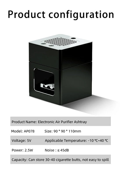 LONHOMON AP078 Ashtray Air Purifier USB Charging Anti Second-hand Smoke Desktop Ashtray Remove Odor Home Air Purifiers
