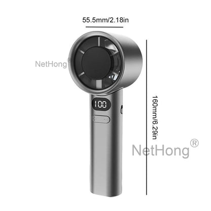 Mini Portable High Speed Fan USB Rechargeable 1800mAh Wireless Handheld Outdoor~