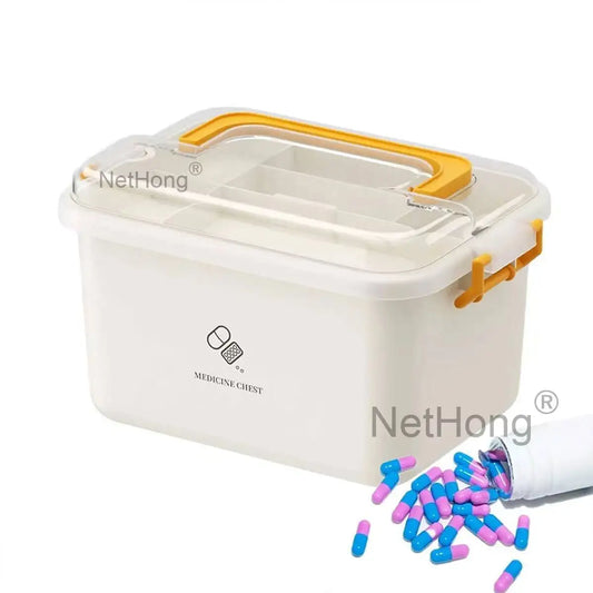 Box Portable Medicine Storage Container Large Capacity For Home