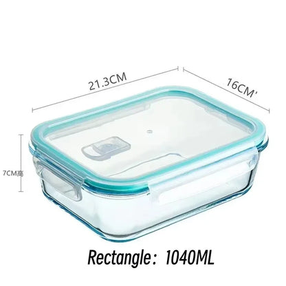 Premium Glass Lunch Box - Airtight Food Storage Containers with Leak-Proof Lids, Microwave & Dishwasher Safe Meal Prep Bento Boxes