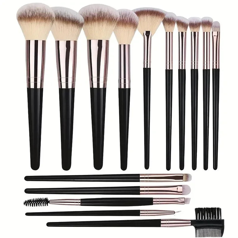 Complete Professional Makeup Brushes Set All in One Kit for Eyeshadow Eyeliner Face and Detailed Cosmetics Application Tools