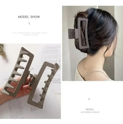 ‌4pcs Shark Jaw Hair Claw Clips | Extra-Large Non-Slip Hold for Thick Hair | Solid Color Hair Accessories Set, Ponytail Tools