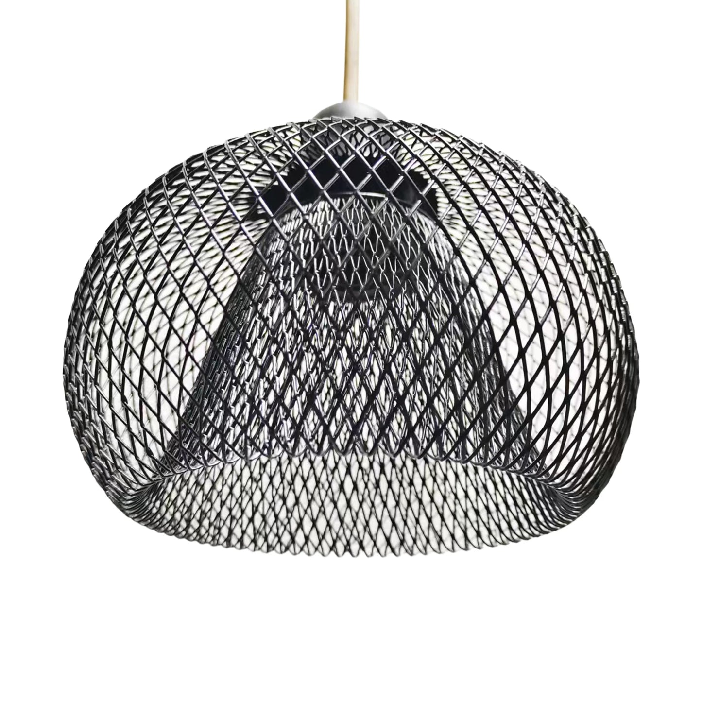 Metal Wire Pendant Lamp Shade Ceiling Light Shade Chandelier Cover Cage Guard for Home Teahouse Dining Room Cafe Hallway
