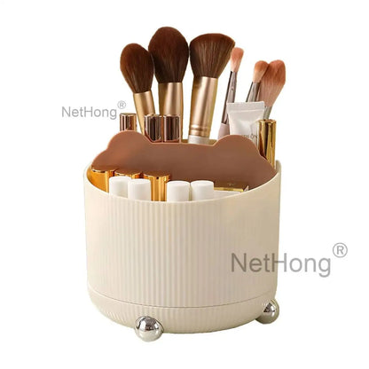360° Rotating Pen Holder Desk Tidy Organizer Pencil Pot Makeup Brush Storage Box