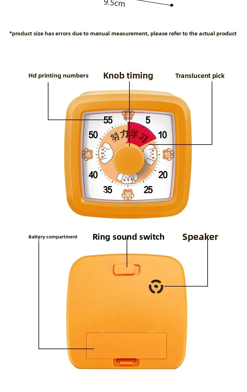 School Visual Timer Children Yunbaoit Visual Timer With Night Light Kitchen Accessories Stop Watch Digital Stopwatch Pomodoro