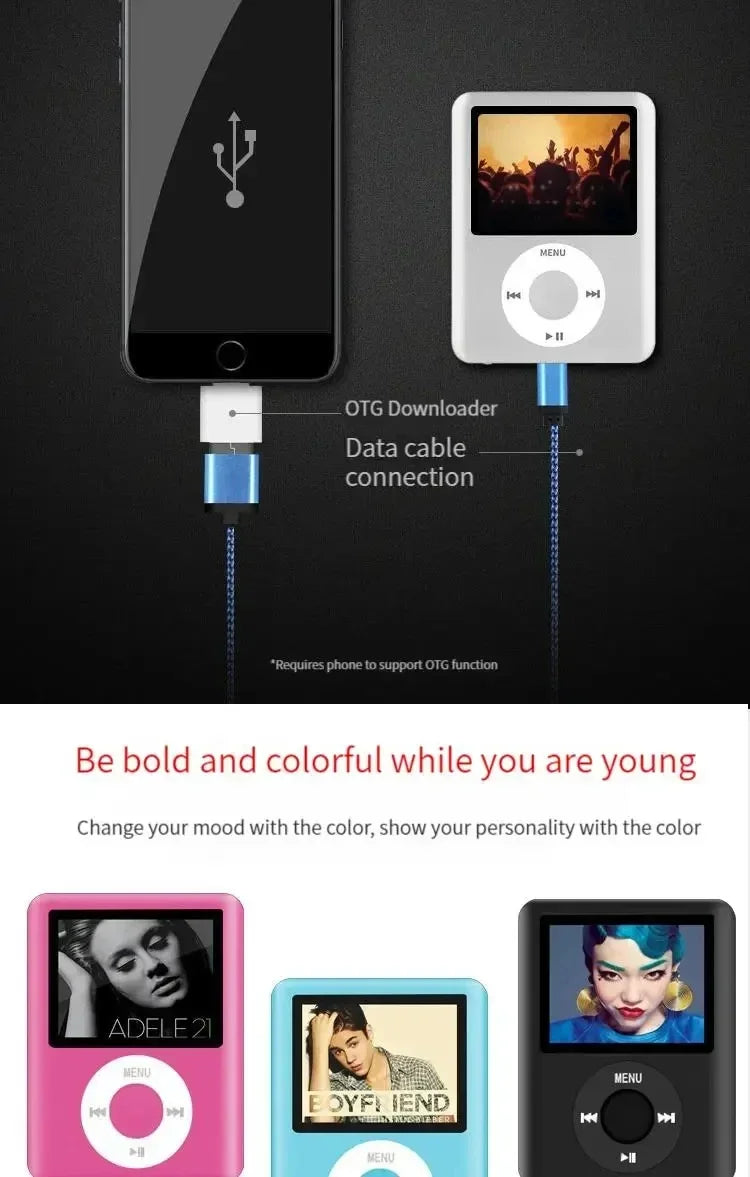 kawaii hello kitty Student MP3 Cartoon anime Portable mini music Walkman sports companion Sound can be played externally new