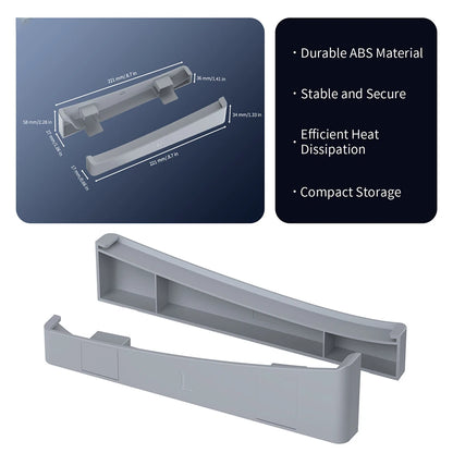 Horizontal Game Console Base Stand Holder Game Console Desk Stand Storage Rack Host Storage Rack for PS5/PS5 Slim