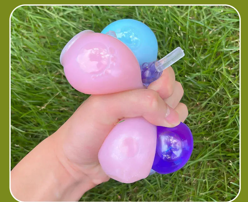 Summer Kawaii Squishy Big Milk Tea Cup Anti-Pressure Pinching Squeeze Kids Toy Fruit Cup Sensory Stress Relief Water Polo Gift