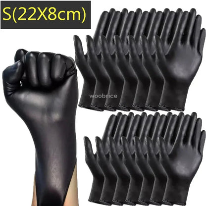Disposable Gloves Nitrile Gloves Kitchen Black Home Cooking knit reel Tools Tattoo Washing Car Household Cleaning Work Gloves