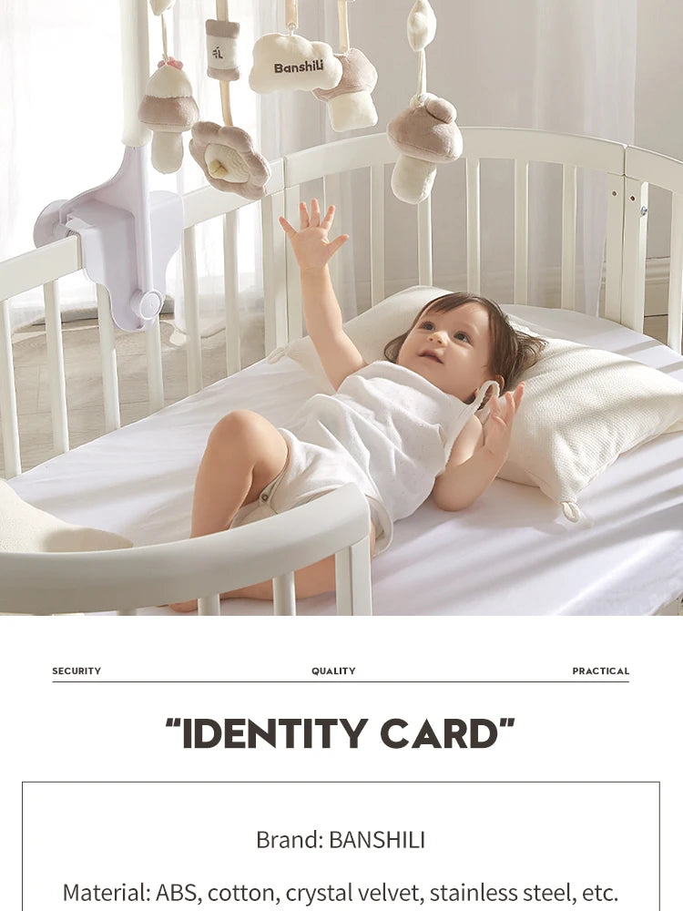 Banshili Music Bed Bell Baby Mobile Cute Cartoon Soothing Boys and Girls Toys Baby Mobile for Crib Baby