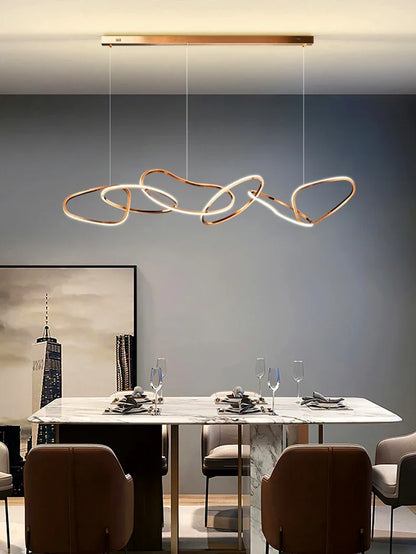 Modern Simplicity Circle LED Pendant Lights for Dining Living Home Decor Hanging Ring Chandelier Lamp Fixture