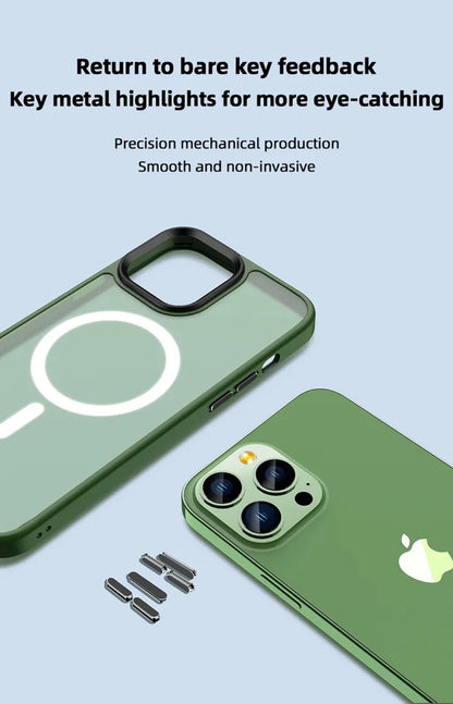 Translucent Frosted Matte Magnetic Phone Case For iPhone 17 16 15 14 Plus 13 12 Pro Max Case For Magsafe Wireless Charging Cover