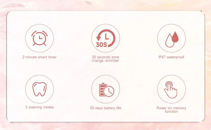 SEJOY Electric Sonic Tooth Brush for Adult USB Rechargeable Electric Toothbrush Washable with 7 pcs Replacement Heads