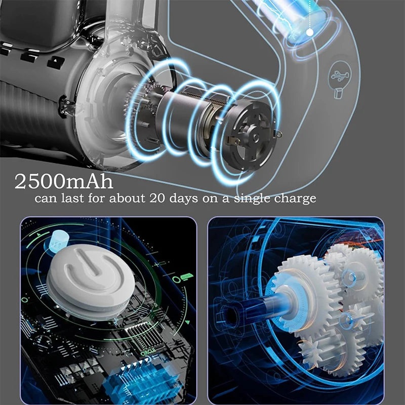 LMETJMA Elektrische Käsereibe, tragbarer Salatbereiter mit 4 verschiedenen Klingenformen, 40 W elektrischer Rotationsschneider JT363