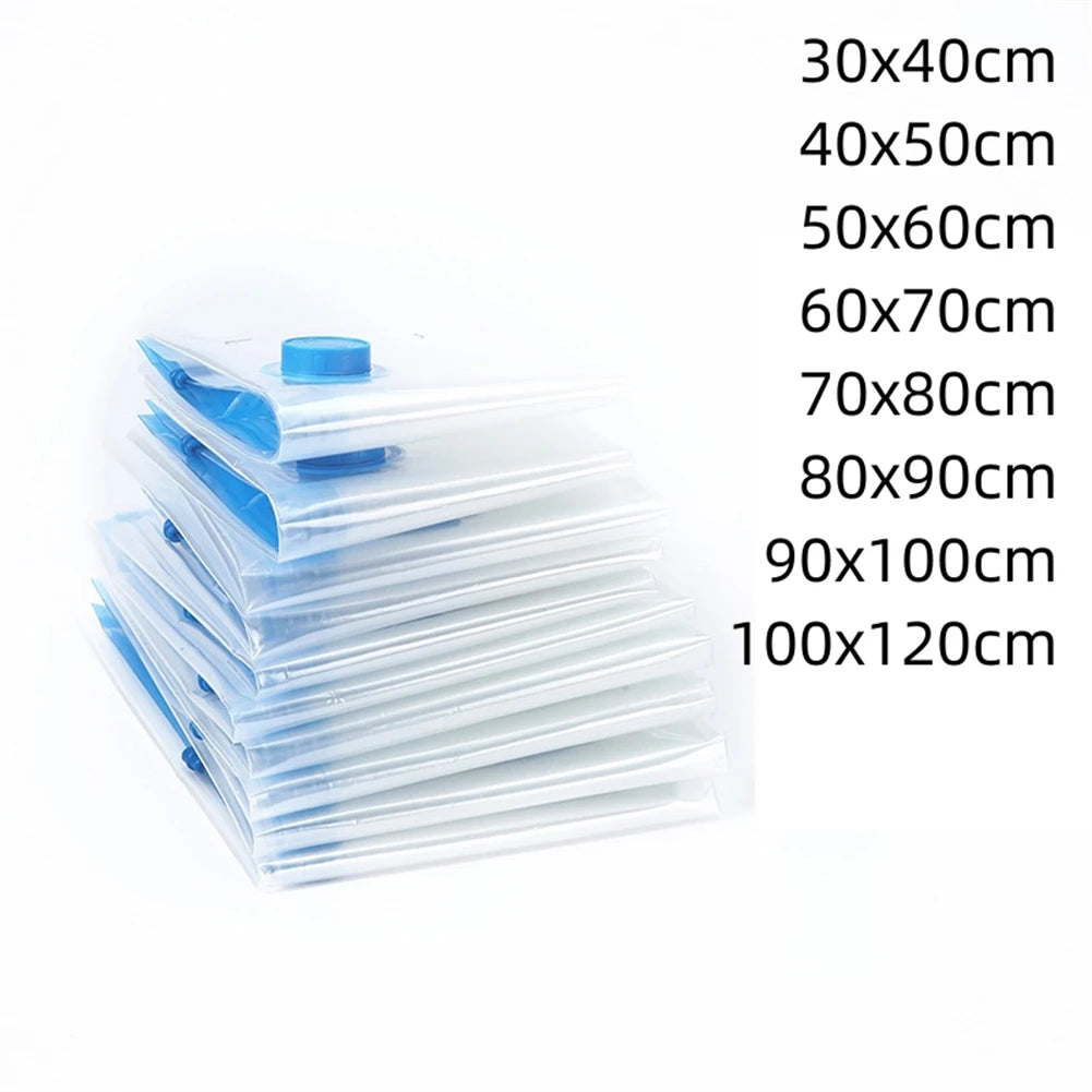 Vacuum Storage Bags With Valve Folding Compressed Space Saving Clothes Storage Big Size For Towel Cloth Blanket