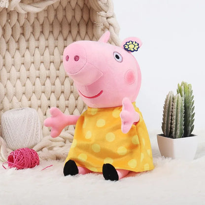 30CM Original Peppa Pig Page Pig Grandpa Pig Grandma Plush Toy Children Page Boy Girl Doll Peppa George Doll Birthday Gift
