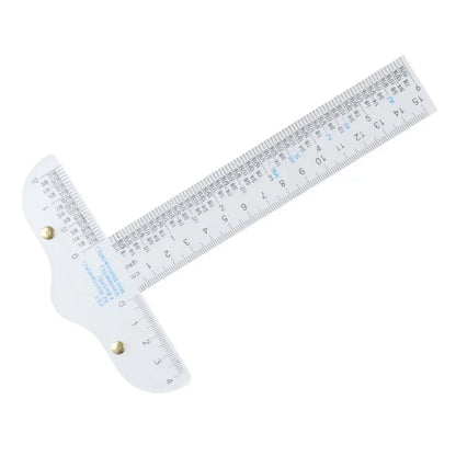 1PC Acrylic T-Square Ruler For Handtool In Both Inches And Metric Measurements Transparent Graduated Measuring Scale Rule