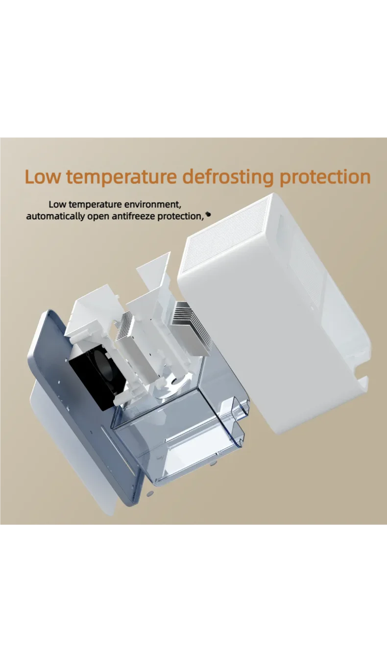 Intelligent timing air dehumidifier 1.5L, air dryer for home bedroom office kitchen deodorization and defrosting EU/US plug