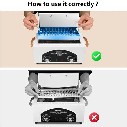 LINMANDA High Temperature Sterilizer Autoclave Machine Nail Tool Sterilizer Dry Heat Sterilizer SPA Salon-Tattoo Metal Tools