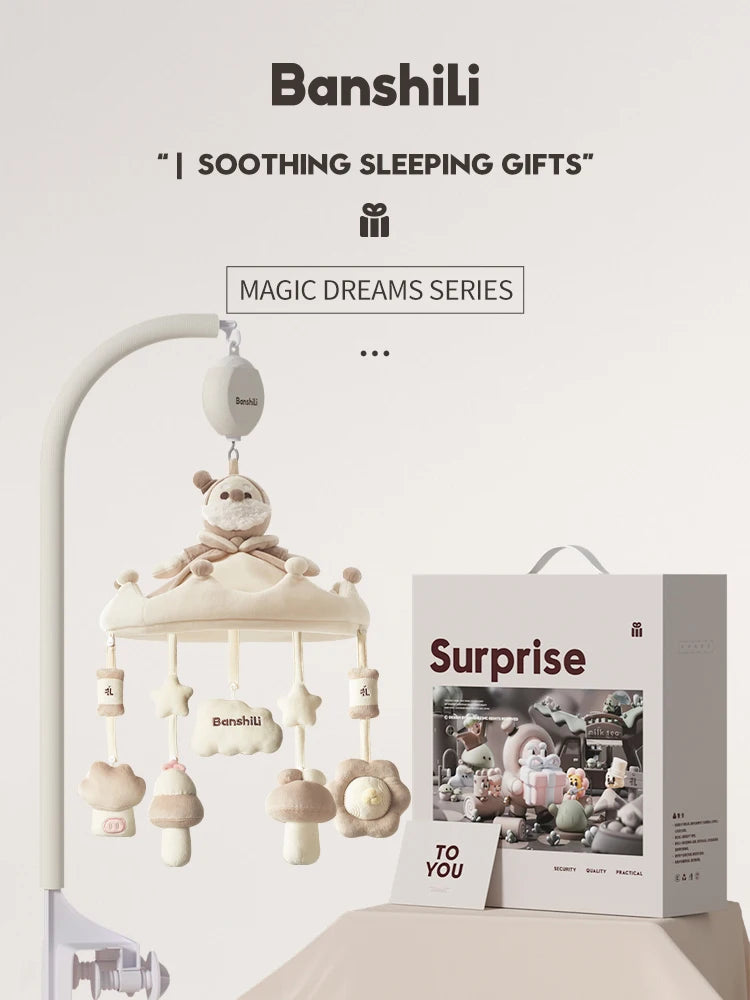 Banshili Music Bed Bell Baby Mobile Cute Cartoon Soothing Boys and Girls Toys Baby Mobile for Crib Baby