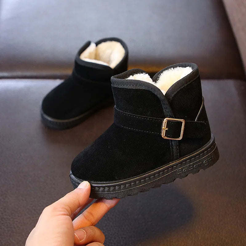 Kids Winter Slippers - Luxury Fur Lined Non-Slip Indoor Boots for Boys & Girls