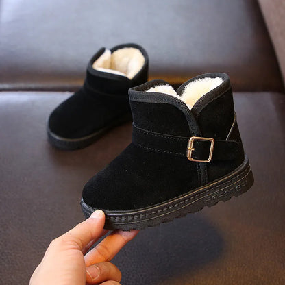 Kids Winter Slippers - Luxury Fur Lined Non-Slip Indoor Boots for Boys & Girls