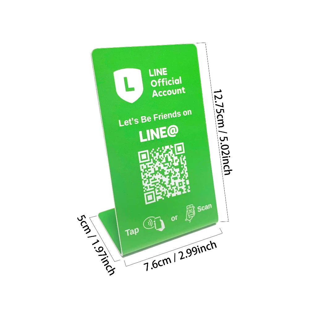 Hilo Programmable NFC215 Google Review Card NFC Station Table 13.56Mhz QR code can be independently set to link Standing Card