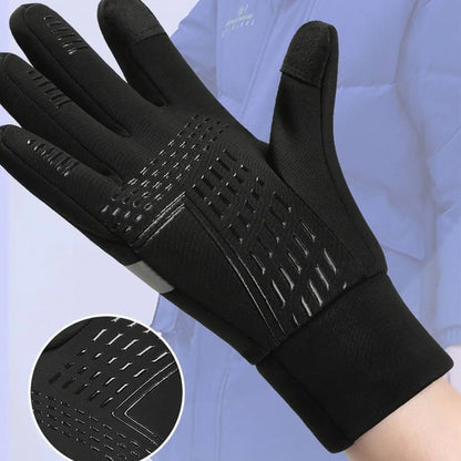 Kids Waterproof Cycling Gloves - Thermal Winter Sports Gloves with Touch Screen & Anti-Slip Grip
