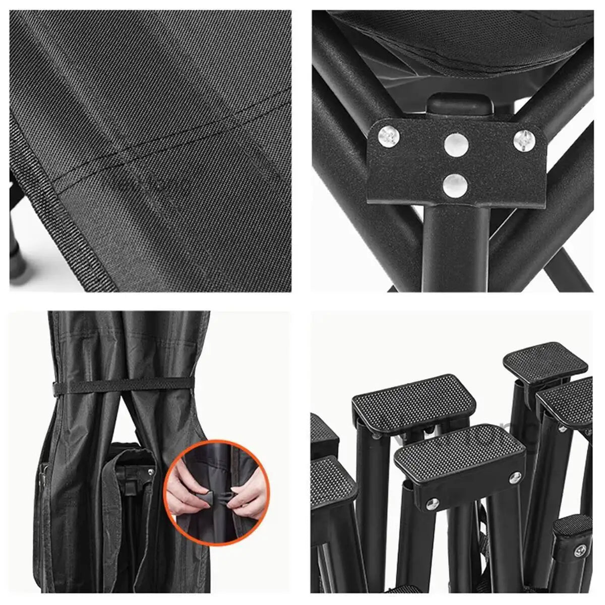 Cot Heavy-Duty Portable Camping Folding Sleeping Bed With Mattress