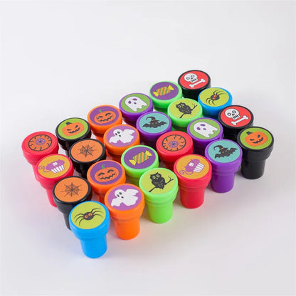 12/24pcs Creative Cartoon Pumpkin Bat Seal Halloween Party Toy Children Birthday Party Small Gifts Kids Favour Gift Bag Fillers