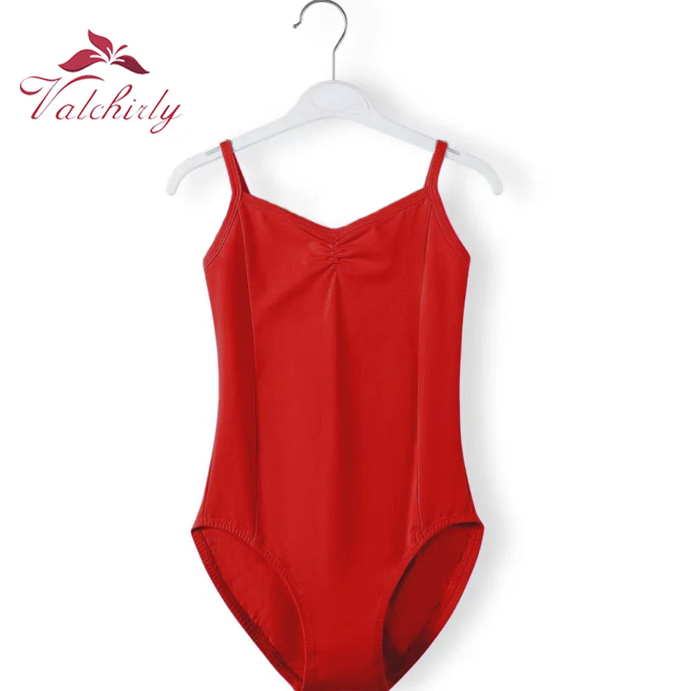 New Girls Camisole Ballet Leotard Dancewear Cotton Gymnastics Leotard Strap Ballet Leotard Dress