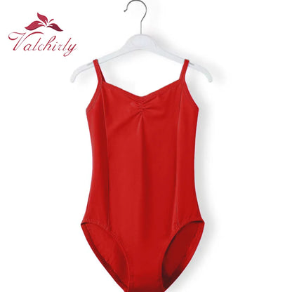 New Girls Camisole Ballet Leotard Dancewear Cotton Gymnastics Leotard Strap Ballet Leotard Dress