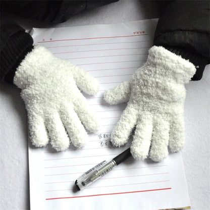 New 1-4Y Kids Gloves Winter Baby Plush Coral Gloves Toddler Full Fingers Cute Mittens Warm Windproof Glove For Boys Girls